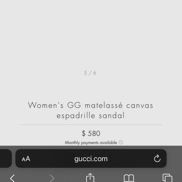 Women's gucci matelassé canvas espadrille sandal - Picture 7 of 8